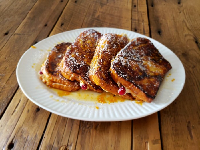 Cranberry-Orange Stuffed Baked French Toast